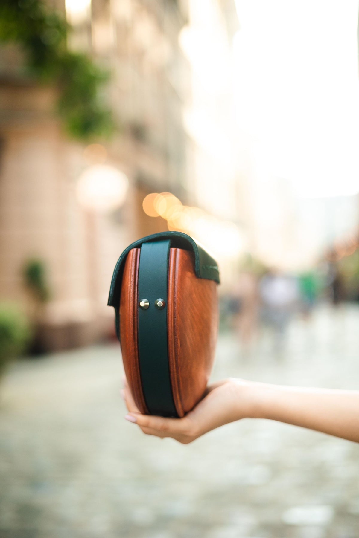 Raccoon – Handmade Wooden Handbag