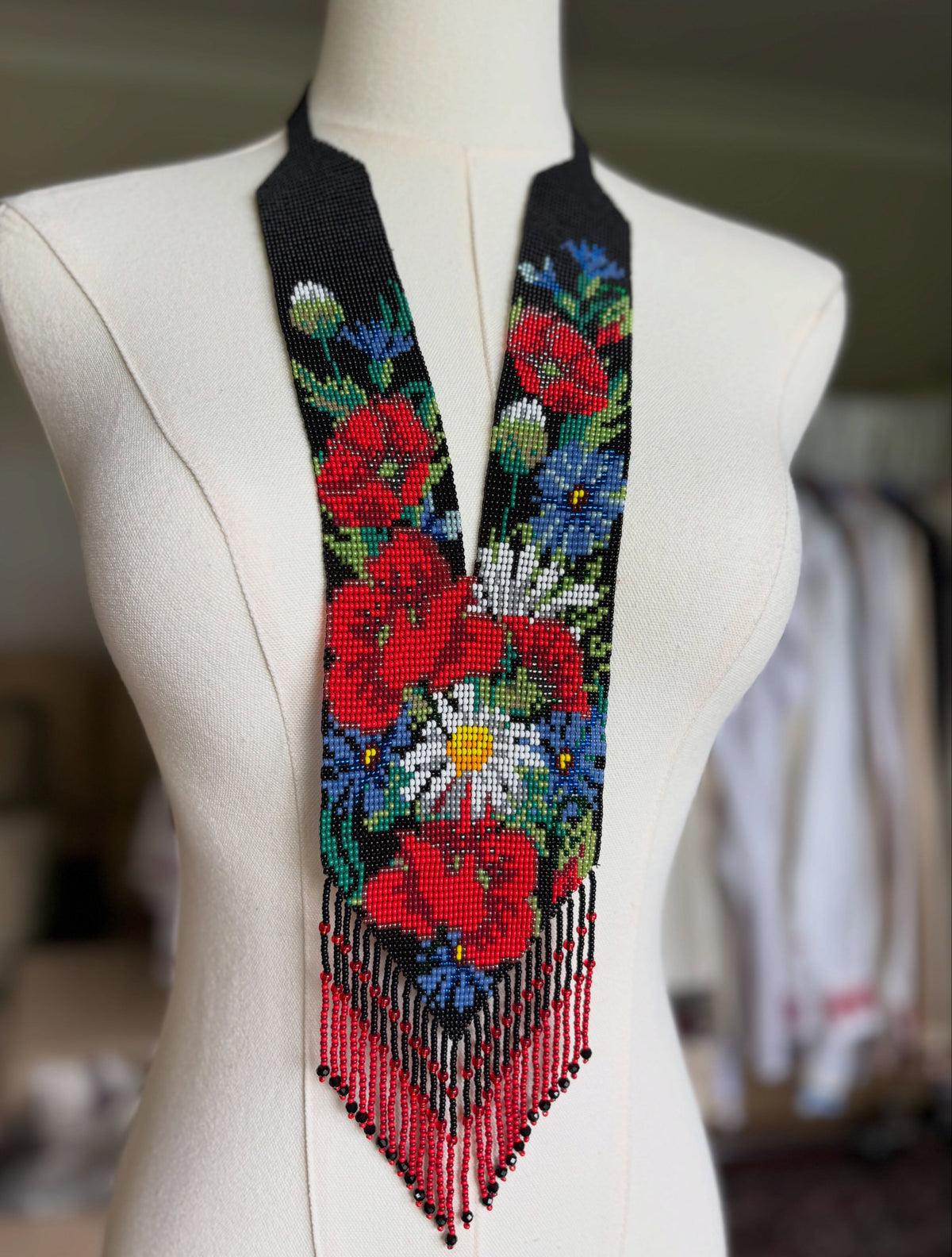 Floral Beaded Necklace (Herdan)